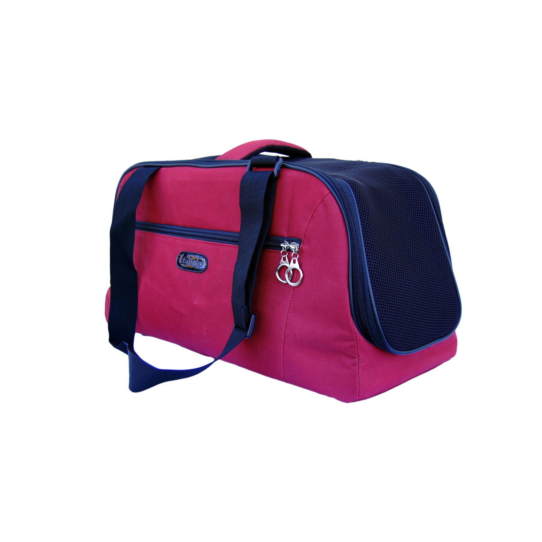 Burgundy dog shoulder travel bag